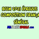 BFEM 2021 Épreuve de Composition française, Sénégal